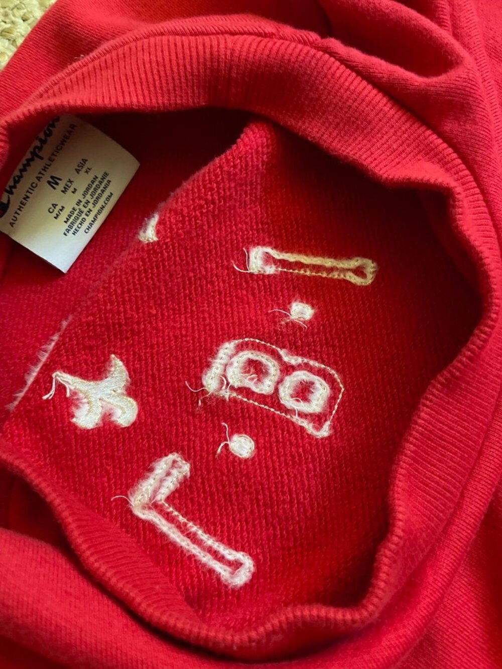 Champion LBI Long Beach Island New Jersey Whale Sweatshirt Red Unisex Medium EUC - Picture 5 of 6